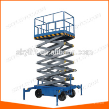 four wheels mobile hydraulic scissor lift